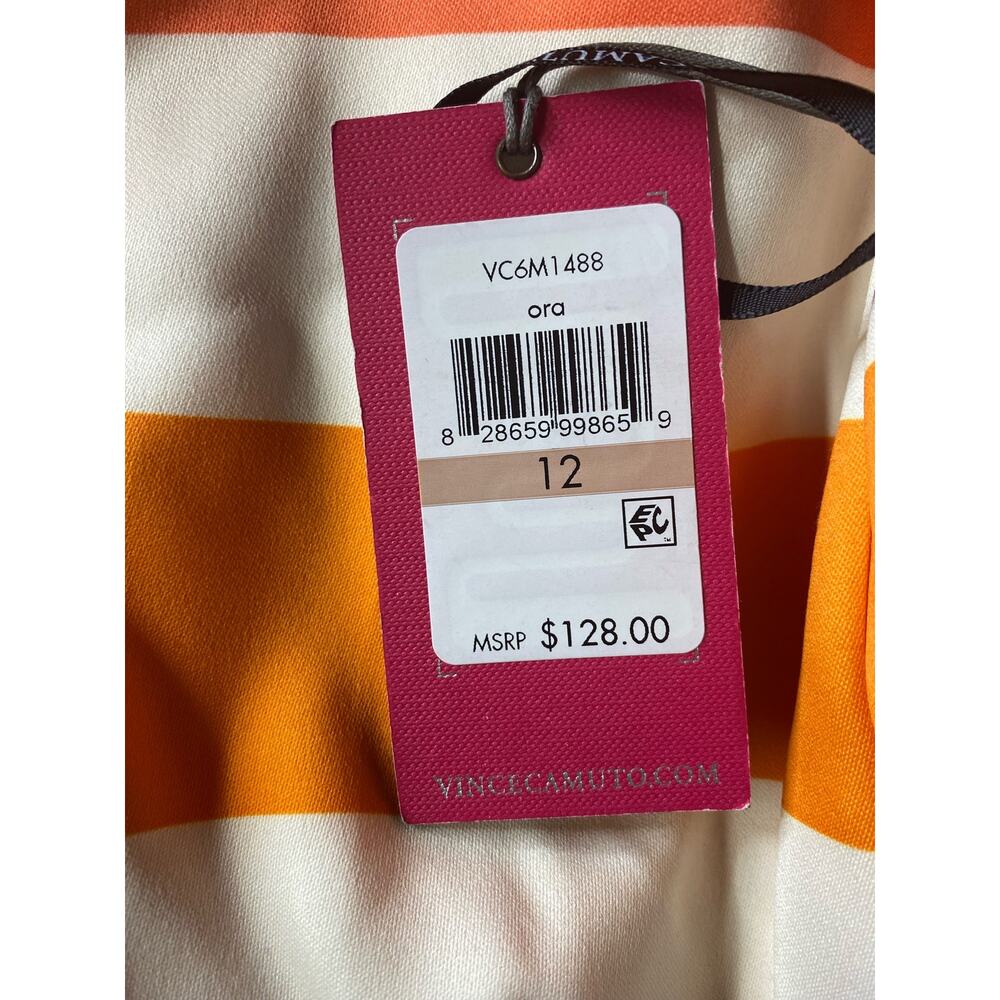 Vince Camuto Womens Size 12 Zip Up Shift Dress Multicolor Striped Sleeveless NWT - Picture 7 of 7